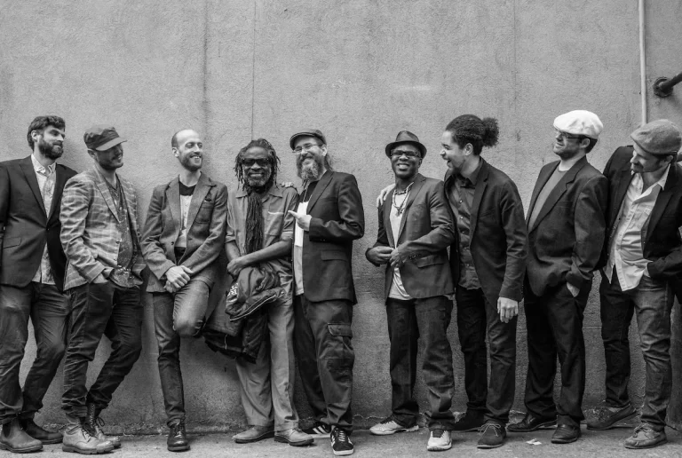 Bernie Pitters with the Toronto roots-reggae band the Human Rights in 2018