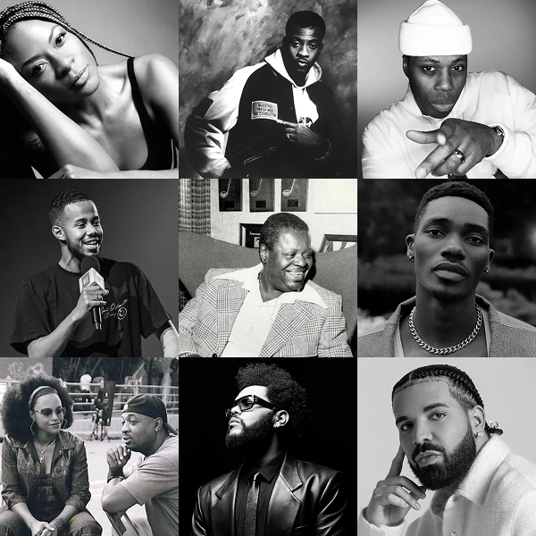 Collage of various Black Canadian Artists