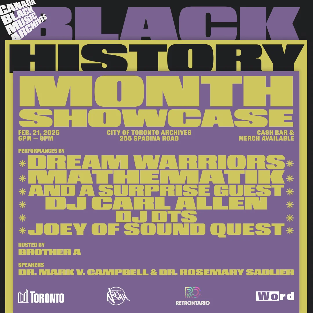 Canada Black Music Archives Black History Month Showcase 2025 Poster