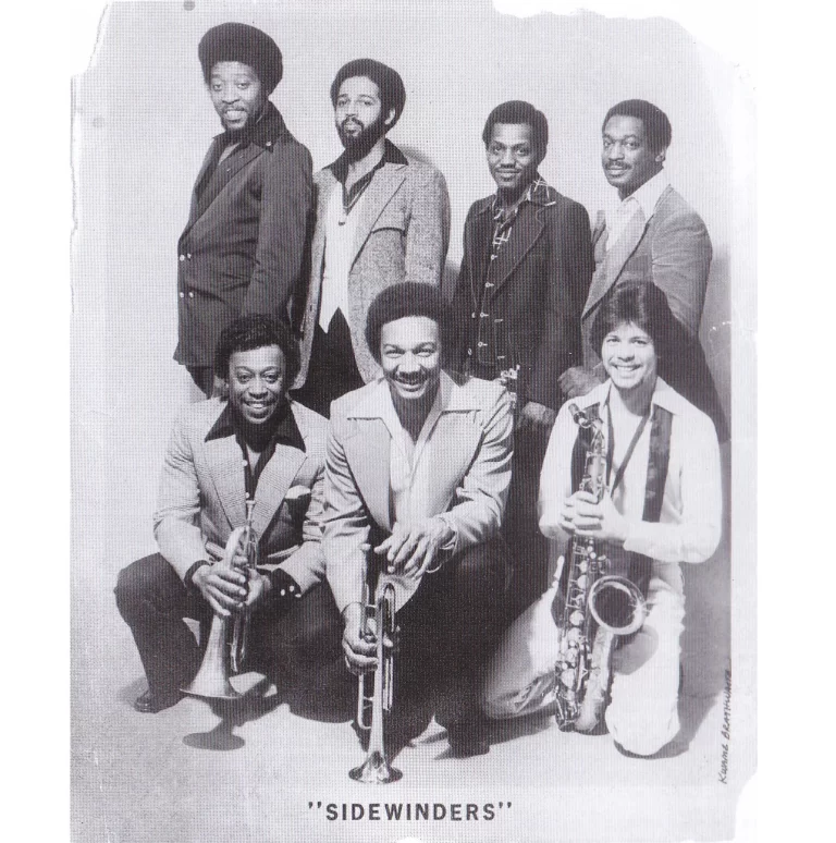The Sidewinders band, black and white photo