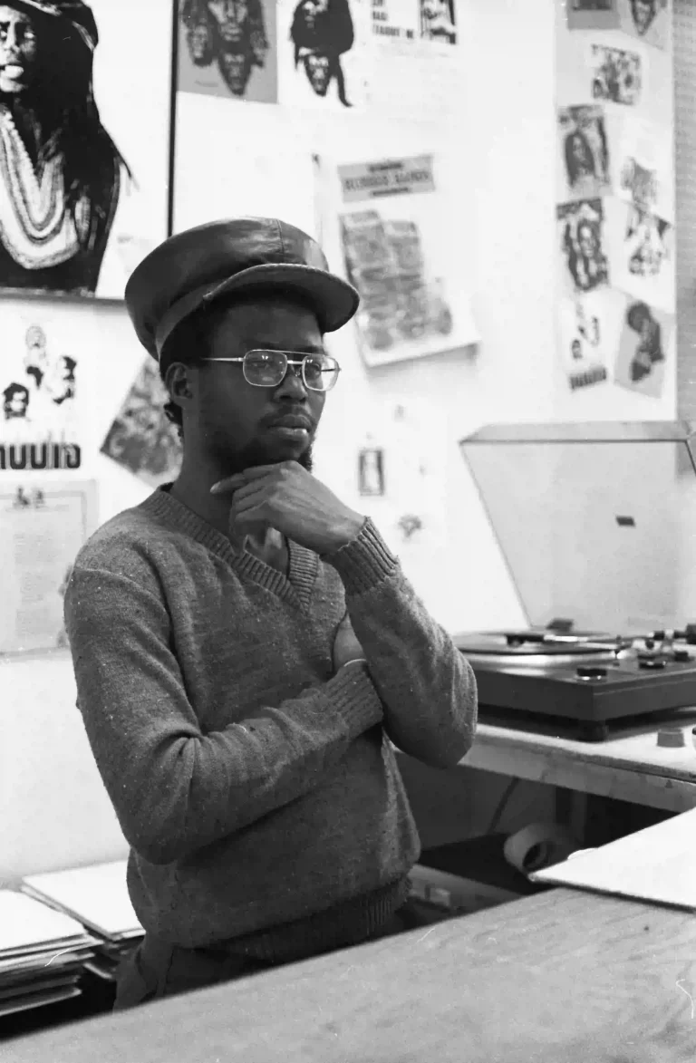 Everett Cooper inside his store in 1982