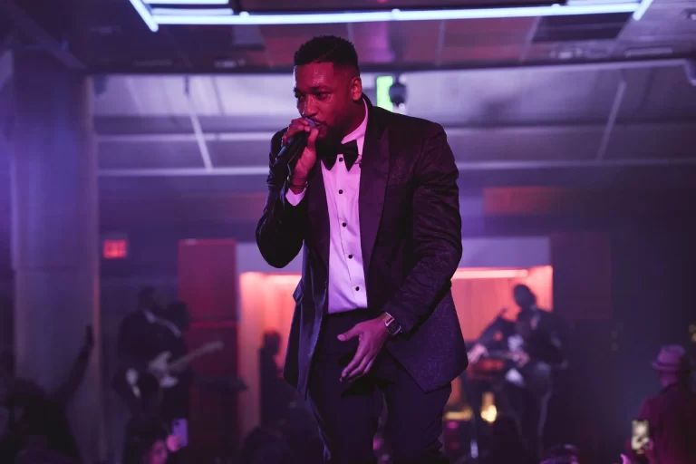 Dru performing on stage