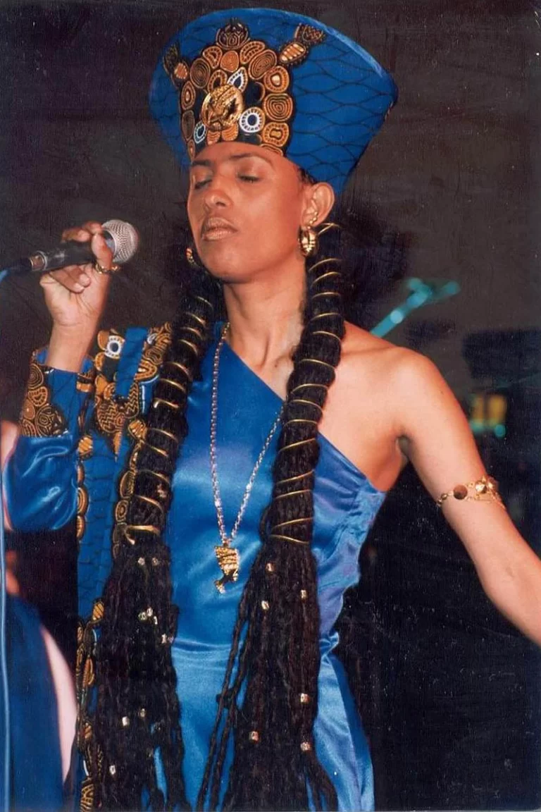 Donna Makeda performing on stage