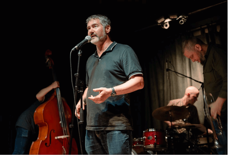 David Dacks on stage. Credit: David Dacks.