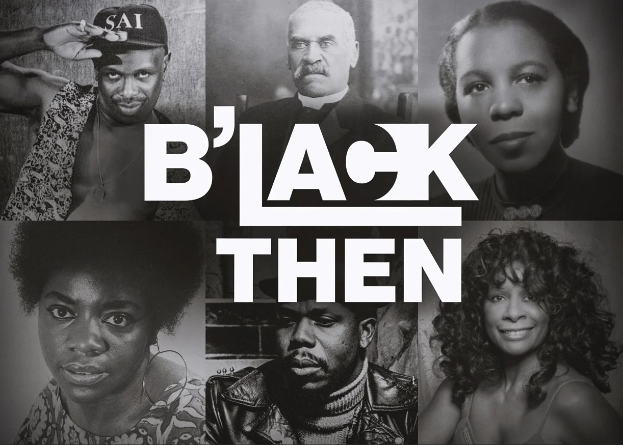 Black Then Muted Melodies collage photo of artists with logo