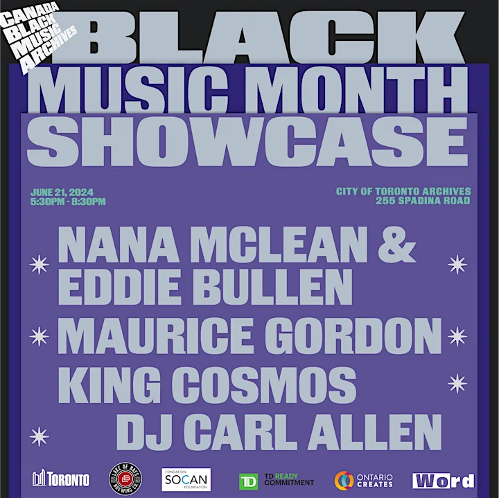 Black Music Month Showcase flyer