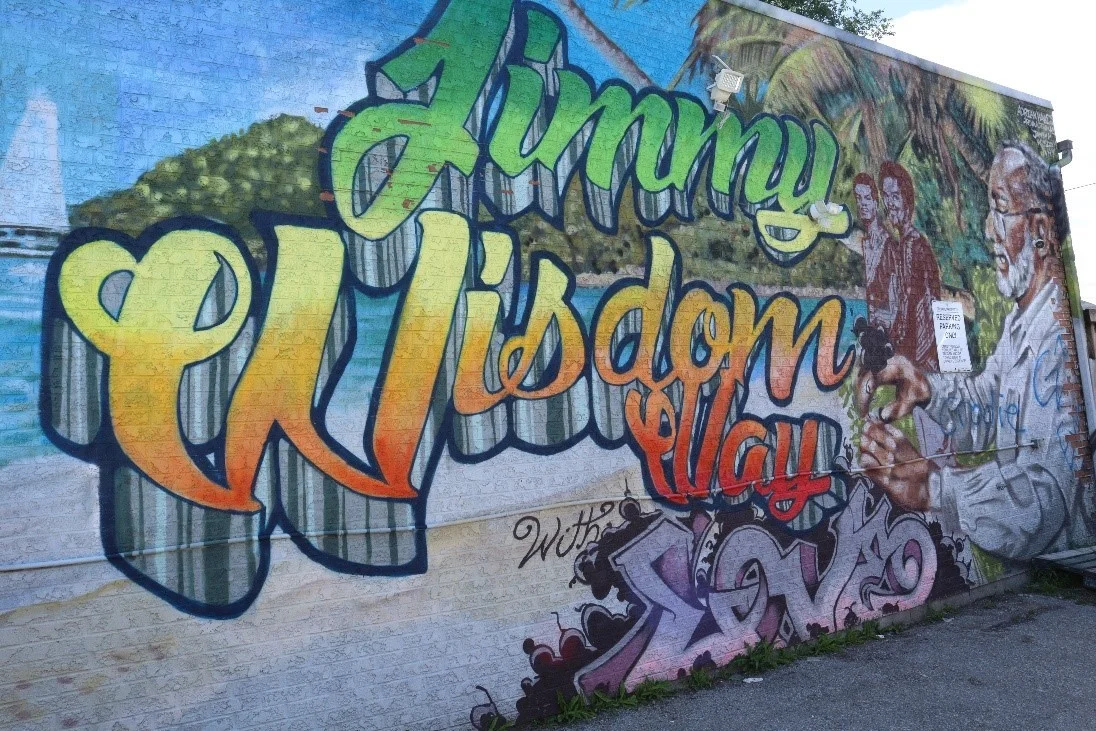 Exterior shot of the Jimmy Wisdom Way Mural